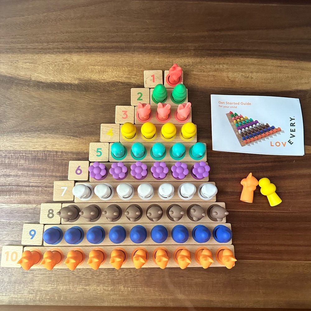 Lovevery Number Sense Nature Counters and Montessori Math bars/tiles!